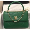 Chanel Trendy CC Maxi Small Flap with Top Handle Bag A92236 Green 2019 CE03133