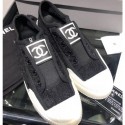 Chanel Vintage CC Logo Sneakers Lace Black 2019 CE02894