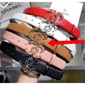 Chanel Width 3cm Smooth Leather Belt with Chain CC Buckle Brown/Gold 2020 Collection Belt CE01987