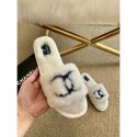 Chanel Wool Flat Sandals White/Black 2020 CE01342