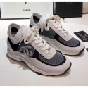 Cheap Chanel Calfskin Fabric & Suede Sneaker G36258 White/Black/Grey 2020 Collection CE04158