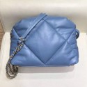 Cheap Chanel Maxi Quilted Lambskin Small Bowling Shoulder Bag AS0781 Blue 2019 Collection CE01365
