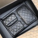 Cheap Chanel Quilted Lambskin Pouch/Clutch AP1054 Black 2020 Collection CE02790