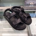 Cheap Chanel Quilted Strap Flat Sandals G3445 Black 2020 Collection CE01470