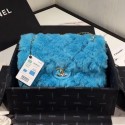 Cheap Chanel Shearling Lambskin Medium Flap Bag AS1063 Blue 03 2019 Collection CE02142