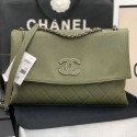 Copy Best Chanel Quilted Calfskin Triple Flap Bag A8095# Green 2020 Collection CE01179