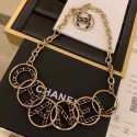 Fake AAA Chanel Lettering Necklace AB0556 Gold/Black 2019 Collection CE03968