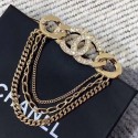 Fake Best Chanel CC Chain Brooch AB1404 Gold/Crystal 2019 Collection CE01708