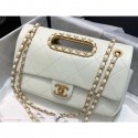 Fake Chanel Chain Small Flap Bag AS1466 White 2020 CE02248