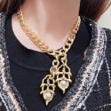 Fake Chanel Cutout Metal Short Necklace AB3129 2020 Collection CE02200
