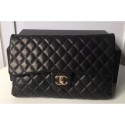 Fake Chanel Lambskin Classic Quilted Clutch Bag A57650 Black 2018 CE00888