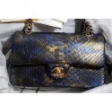 Fake Chanel Python Classic Flap Medium Bag A1112 12 CE03185