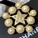 Fashion Chanel Pearl Star Brooch AB2342 2019 Collection CE03363