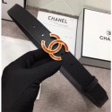 First-class Quality Chanel Calf Leather Belt with Red Buckle 30mm Width Black 2018 CE01816