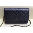 First-class Quality Chanel Iridescent Pearl Caviar Wallet On Chain WOC Bag Black 2019 CE01537