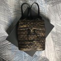 High Quality Chanel Tweed & Gold-Tone Metal large Backpack Bag A69964 2019 CE03840
