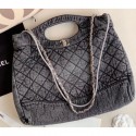 Hot Chanel 31 Denim Large Shopping Bag AS1408 Gray 2020 CE01630