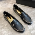 Hot Chanel Lambskin Chain Flat Loafers G35631 Black 2020 Collection CE00525