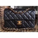 Hot Chanel Lambskin Small Classic Flap Bag A1116 Black CE03442