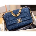 Imitation Chanel 19 Small Flap Bag AS1160 Denim 2020 CE02792