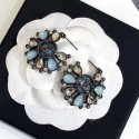 Imitation Chanel Bloom Earrings AB1005 Turquoise/Black 2019 Collection CE02836