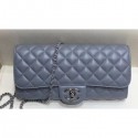 Imitation Chanel Lambskin Classic Flap Clutch Bag with Chain Gray 2019 CE02514