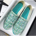 Imitation Chanel Tweed and PVC Espadrilles G34819 Turquoise 2019 CE04205