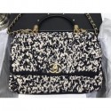 Imitation Chanel Tweed Coco Handle Bag with Chain 2019 CE02199