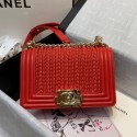 Imitation Luxury Chanel Small Boy Chanel Handbag A67085 Red 2019 Collection CE00896