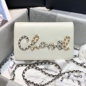 Knockoff Chanel Calfskin Chain CHANEL Wallet on Chian WOC White 2020 Collection CE02957