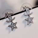 Knockoff Chanel Crystal CC Star Short Earrings 2020 Collection CE02673