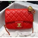 Knockoff Chanel Lambskin & Gold-Tone Metal Flap Bag AS1786 Red 2020 Collection CE02254