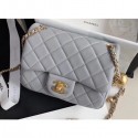 Knockoff Chanel Pearl on Chain Classic Flap Bag AS1786 Gray 2020 CE03859
