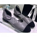 New Chanel Mary Janes G36048 Lambskin Gray 2020 CE01422