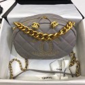 Quality Chanel Lambskin Studs Camera Case Clutch Bag With Chain AS1511 Grey 2020 Collection CE03762