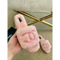 Replica AAAAA Chanel Wool Flat Sandals Pink 2020 CE00706
