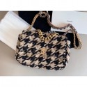 Replica Chanel 19 Tweed Large Flap Bag AS1161 Black/Beige 2019 Collection CE03971