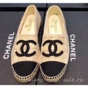 Replica Chanel CC Logo Tweed Fabric Espadrilles Beige 2019 CE01147