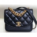 Replica Chanel Chain Handle Mini Flap Bag AS0784 Black 2019 CE01936