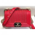 Replica Chanel Embroidered Boy Small Flap Bag Red 2019 CE02174