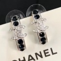 Replica Chanel Hoop Stud Earring Blue/Silver/Crystal 2019 Collection CE02034