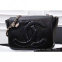 Replica Chanel Lambskin CC Logo Flap Bag AS0321 Black 2019 CE02923