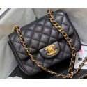 Replica Chanel Original Quality Mini Classic Flap Bag 1115 in Caviar Leather Black with Gold Hardware CE03155