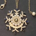 Replica Chanel Pearl Snowflake Pendant Necklace AB2337 2019 Collection CE03323