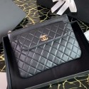 Replica Chanel Quilted Lambskin Flap Case Pouch AP1189 Black 2020 Collection CE01402