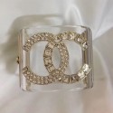 Replica Chanel Resin Crystal CC Cuff Bracelet Gold 2019 Collection CE00862