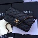 Replica Chanel Stitching Quilted Calfskin Medium Flap Bag Black 2019 Collection CE04392