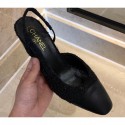 Replica Designer Chanel Heel 6.5cm Slingbacks G31318 Tweed 09 2020 CE03174