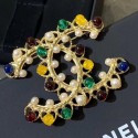 Replica Designer Chanel Stone CC Brooch AB2411 2019 Collection CE02450