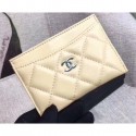 Replica Hot Chanel Lambskin Classic Card Holder A31510 Beige CE02775